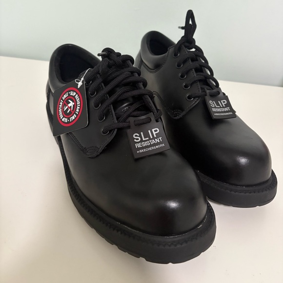 Skechers Slip Resistant Work Shoes Cottonwood Cantix Black Size 11.5 NEW! - Picture 9 of 14